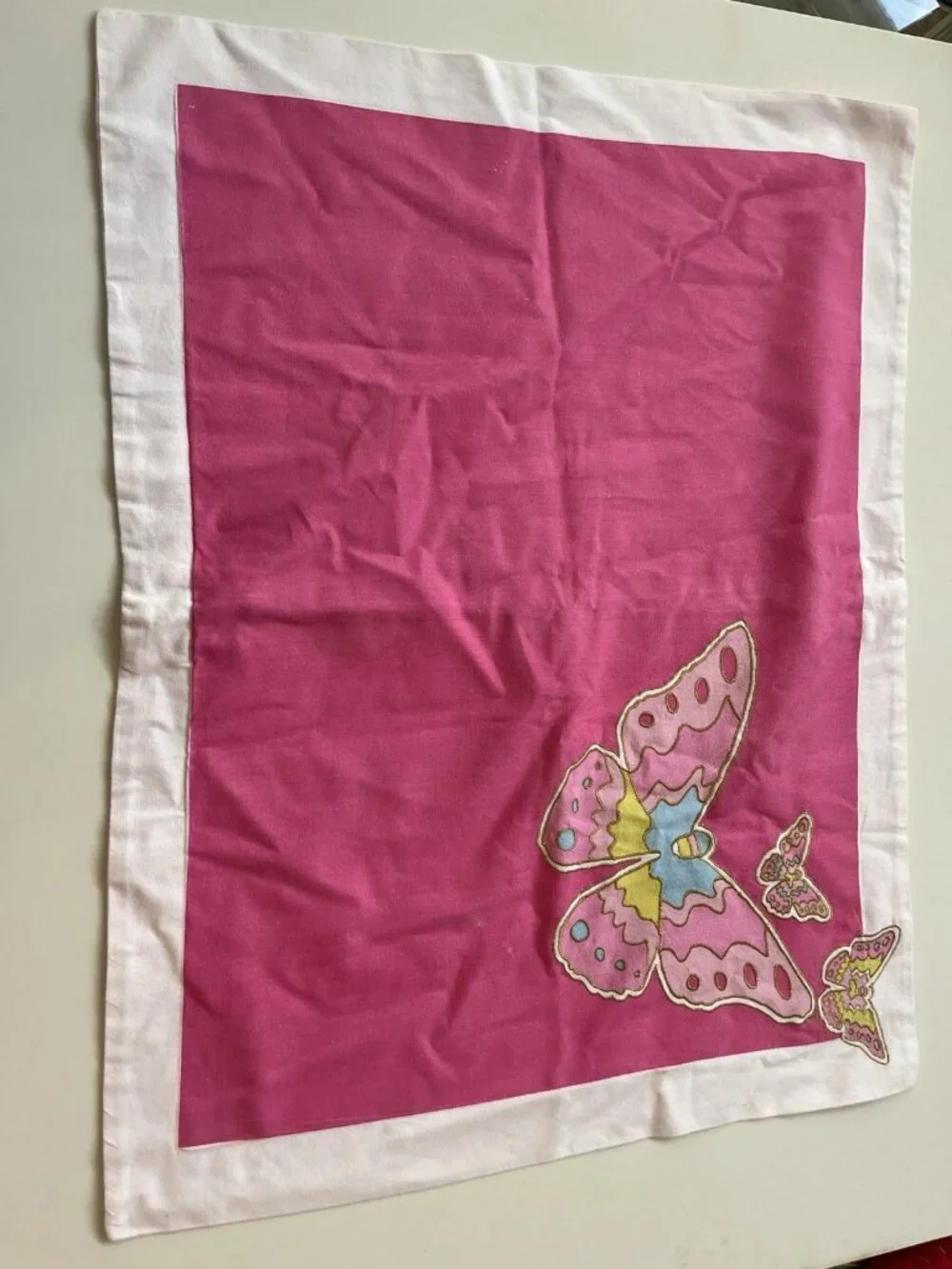 Swell Cynthia Rowley Cotton Full/Queen Duvet Set Cover Shams 3D BUTTERFLY PINK